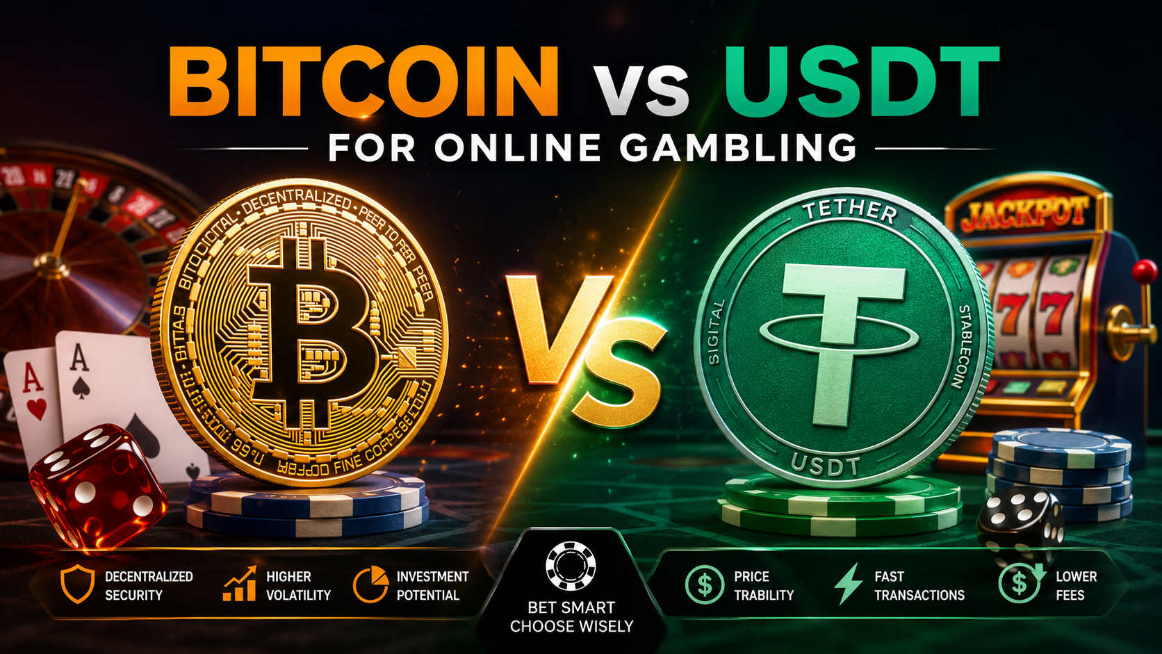 Bitcoin vs USDT for Online Gambling: Which Crypto Is Better for Players?