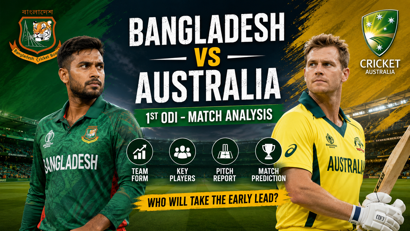 Bangladesh vs Australia: Team Form and Match Analysis Ahead of the 1st ODI