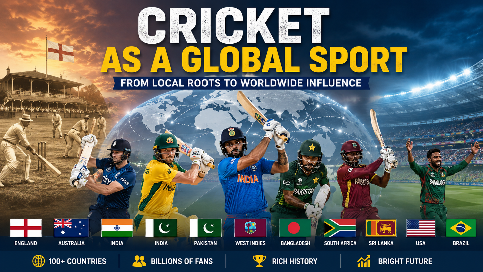 Cricket as a Global Sport: From Colonial Roots to Worldwide Influence