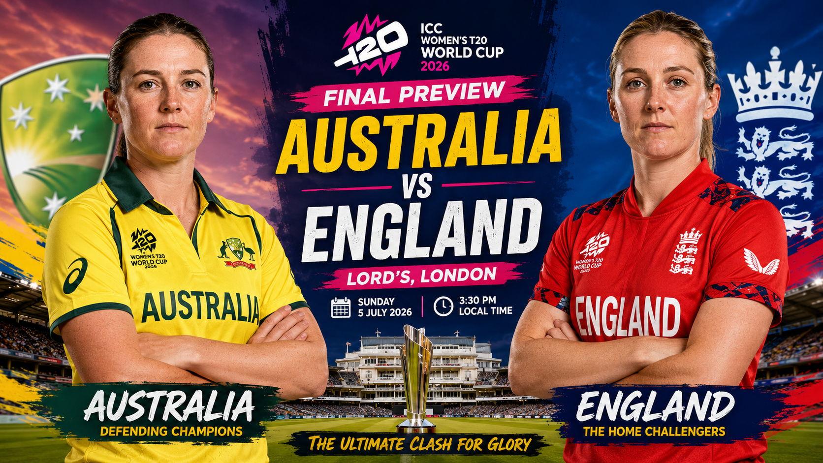 Women’s T20 World Cup Final 2026 Preview: Australia vs England – A Clash of Titans at Lord’s